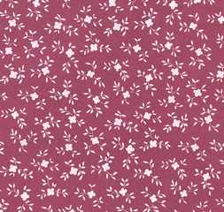 Dollhouse Miniature Wallpaper, Baby Breath, Burgundy